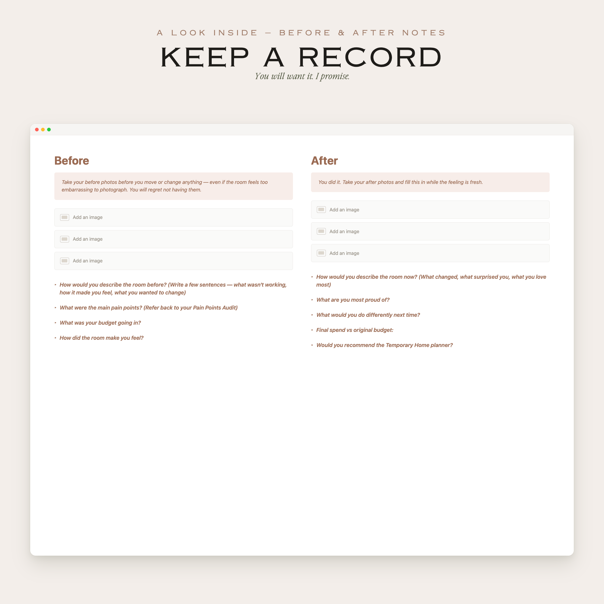Room Redecoration Planner — Notion Template for Renters - Image 9