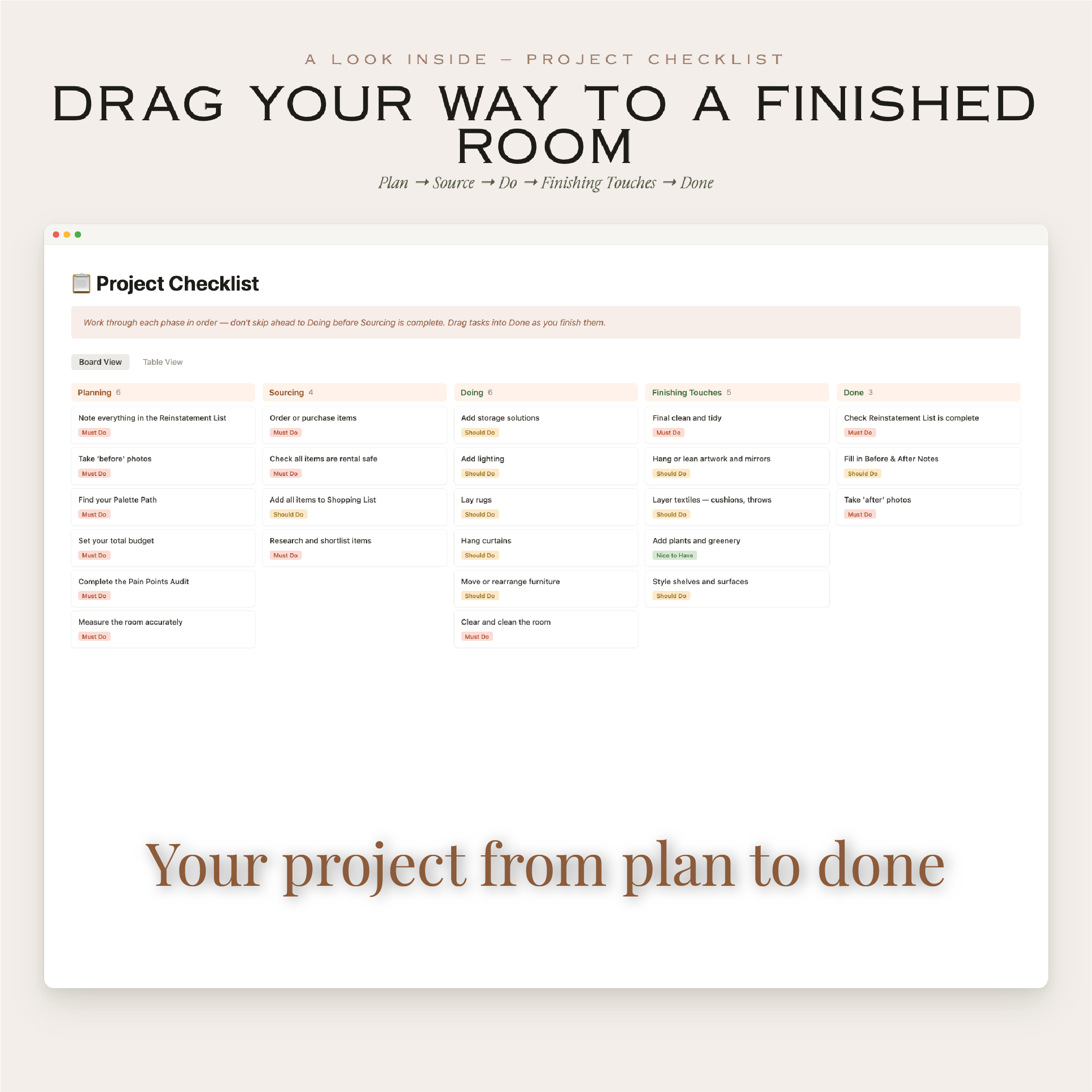 Room Redecoration Planner — Notion Template for Renters - Image 4