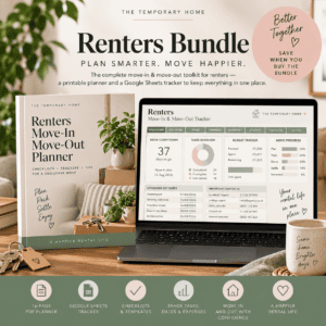 Renters Move-In & Move-Out Planner Bundle — PDF + Spreadsheet Edition